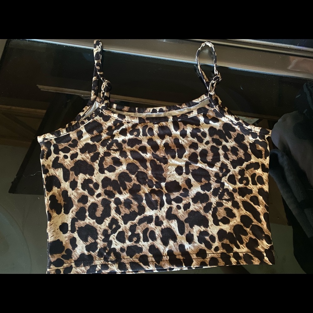 Leopard print tank top